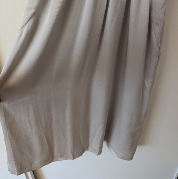 Banana Republic Womens 8 Silk Dress Silver Gray NWT Contemporary Classic Coastal - Picture 2 of 7